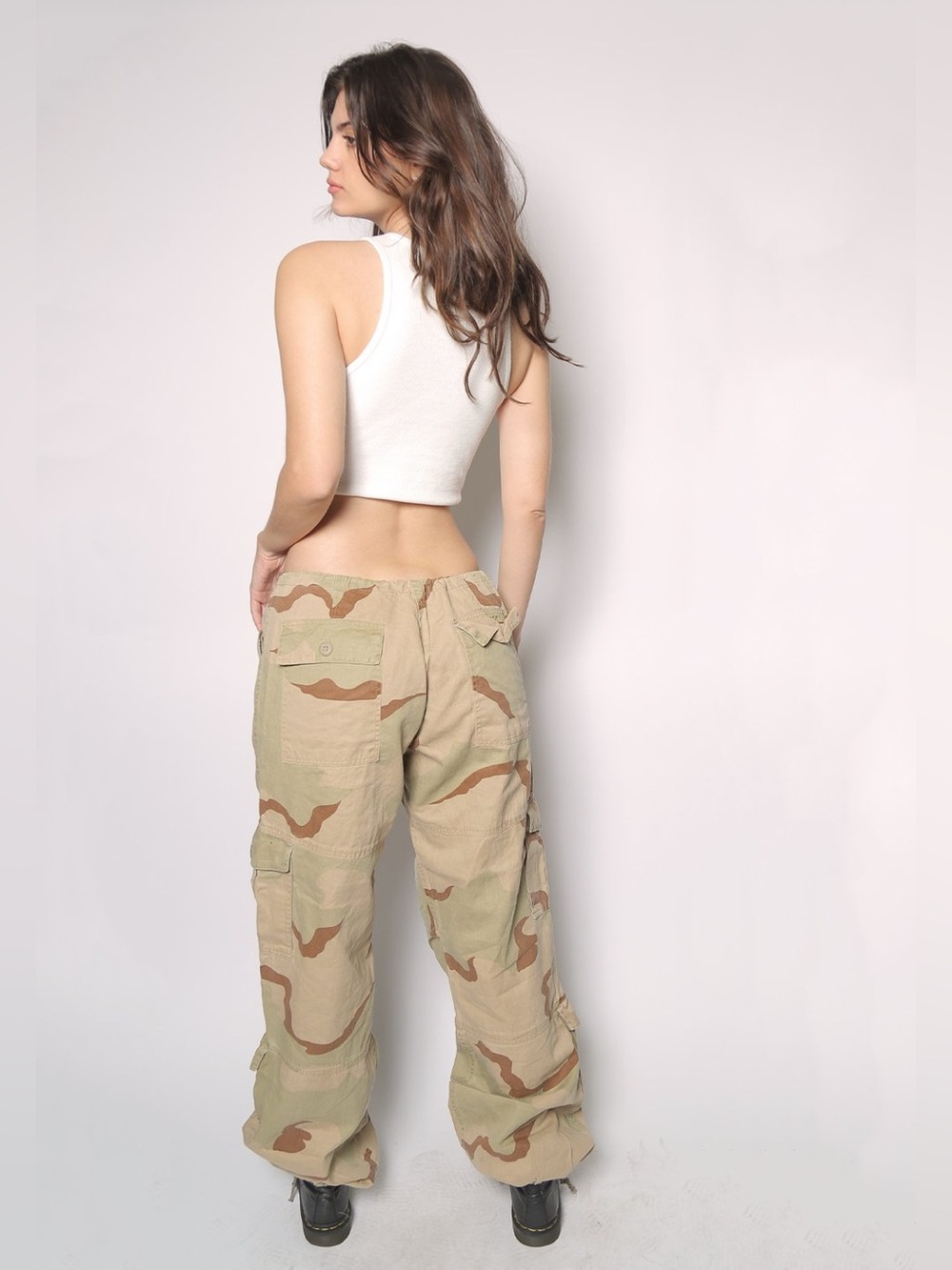 Iamkokola Tan Camo Low Waisted Military Pants - Picture 8 of 13
